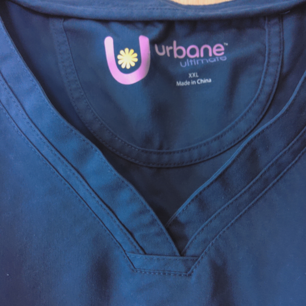 Urbane Navy Blue Scrub Top - Picture 4 of 5